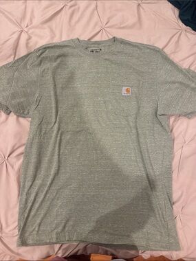 Carhartt Men’s Short-Sleeve Pocket Tee in Heather Light Green